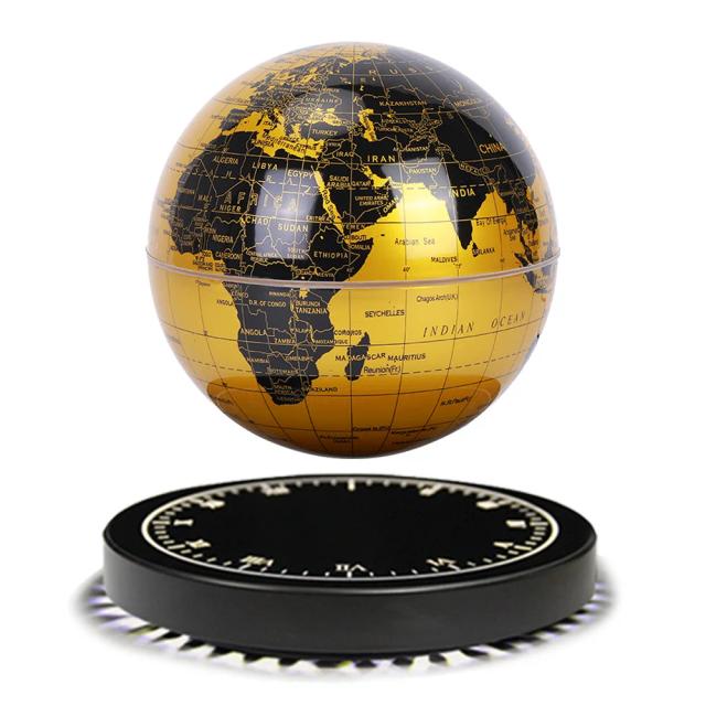 Globo Magnético 3D Luminoso Auto Rotativo 6 Polegadas
