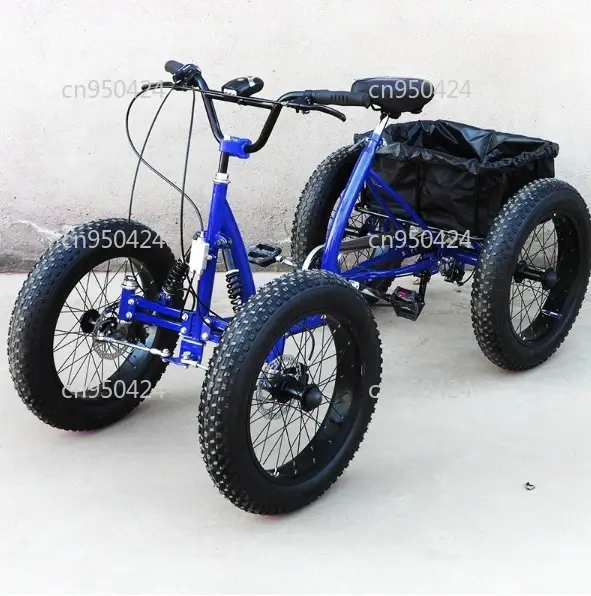 Bicicleta de Carga 20" Pneu Gordo para Uso Urbano com Cesta