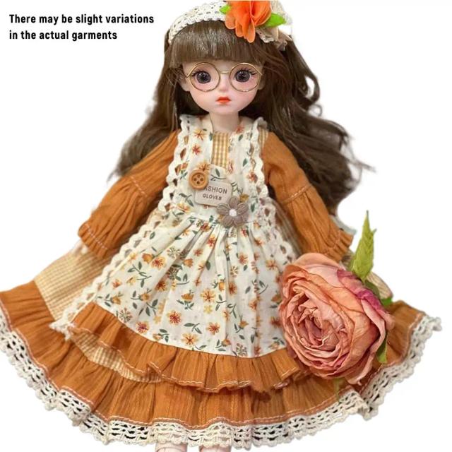 Boneca BJD 30cm Princesa Elegante Cabelo Longo