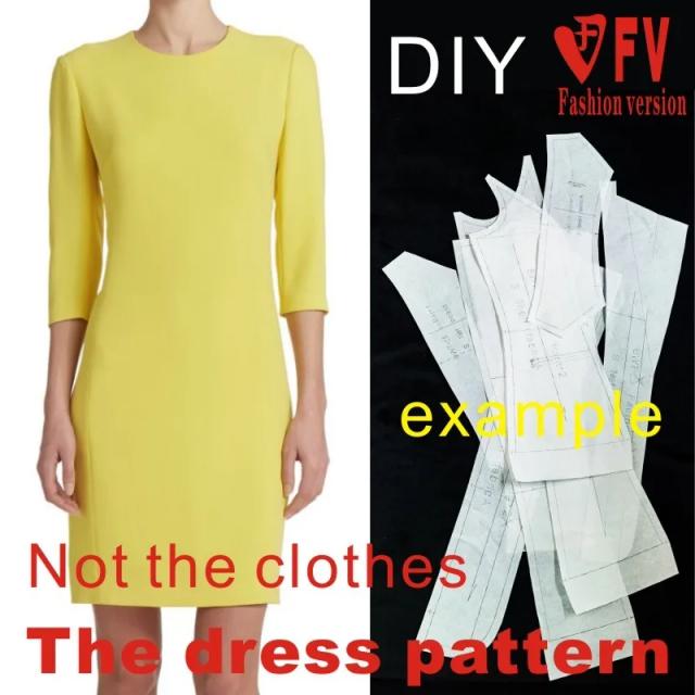 Vestidos Padrão de Costura: Modelo de Desenho para Roupas DIY BLQ-223