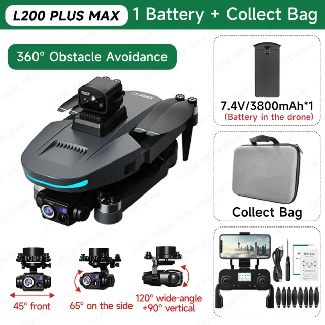 Jcmo L200 Plus Max Drone 4K Gimbal 3 Eixos HD Profissional