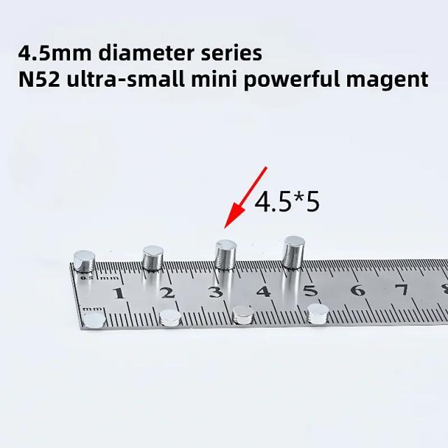 Ímã Escareado N52 Alta Resistência 4.5mm 10 Peças
