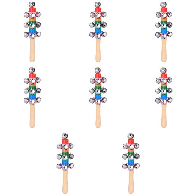 Brinquedo Musical de Madeiras Coloridas com 10 Sinos para Crianças, Ideal para Festas e KTV