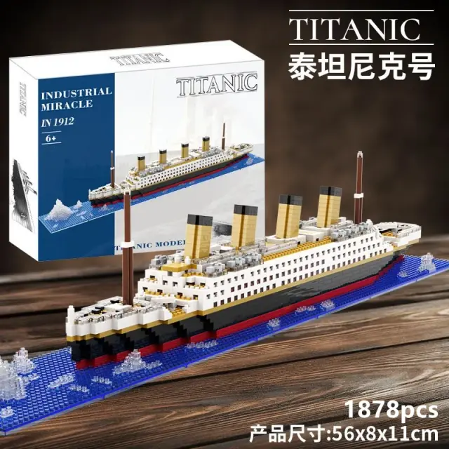 Titanic Navio de Cruzeiro Iceberg Conjunto Modelo Blocos de Construção Tijolos Brinquedos para Crianças Adulto Presente