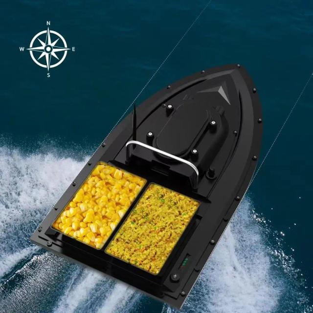 Barco de Isca de Pesca RC Controle de Cruzeiro Motor Duplo 500m GPS