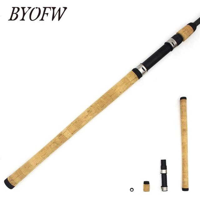 BYOFW Longo Spinning Pesca Rod Handle DIY Repair Grip Assento Carretel Cortiça Composite 1 Set