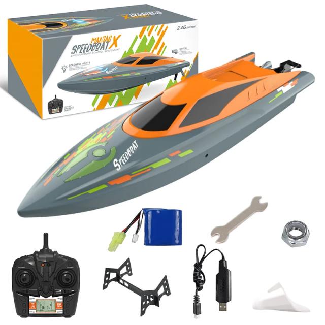 Barco de Corrida RC Alta Velocidade 25 km/h 2.4GHz 150m Controle Remoto