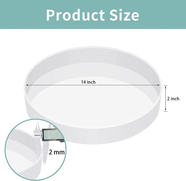 Molde de Resina Silicone Redondo 14 Polegadas para Mesa Artesanato DIY