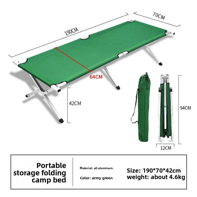 Cama de Acampamento Dobrável Ultraleve Ultra-Larga
