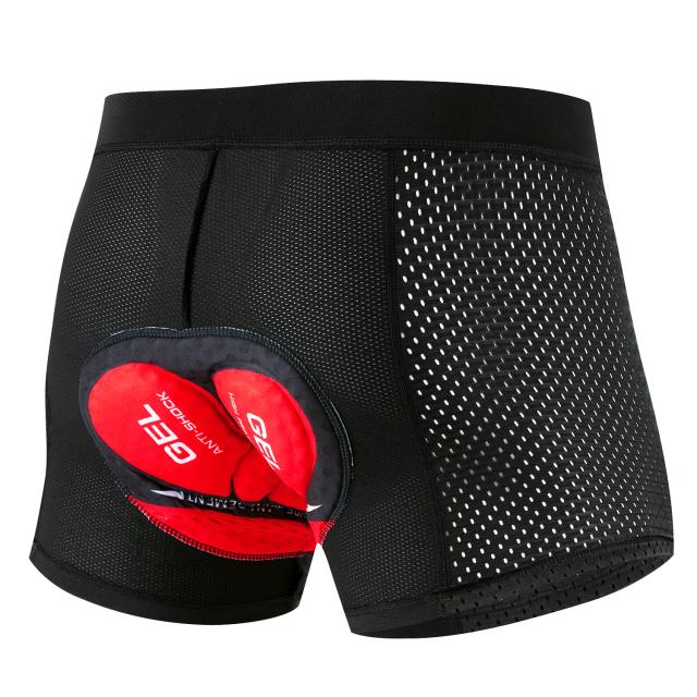 Roupa Interior de Ciclismo Masculina com Almofada de Gel 5D