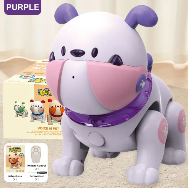 Cão Robô Inteligente Interativo RC Pet Criança Brinquedo Programável