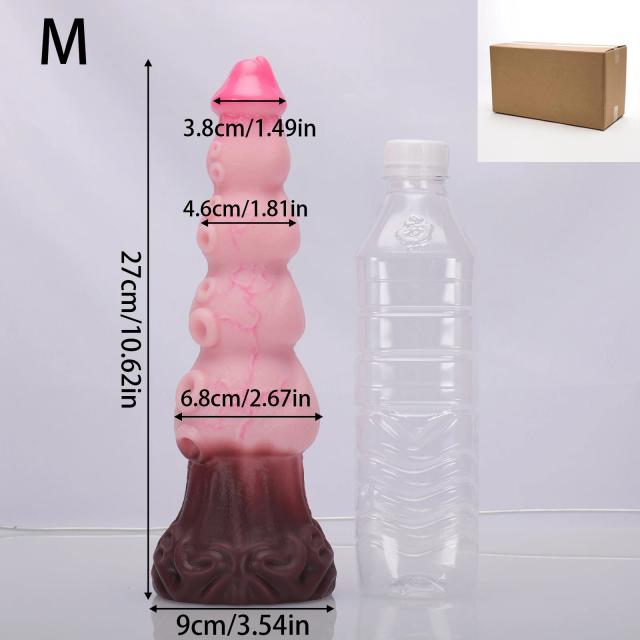 Plug Anal Gigante com Nó e Dilatador de Expansão - Silicone Premium