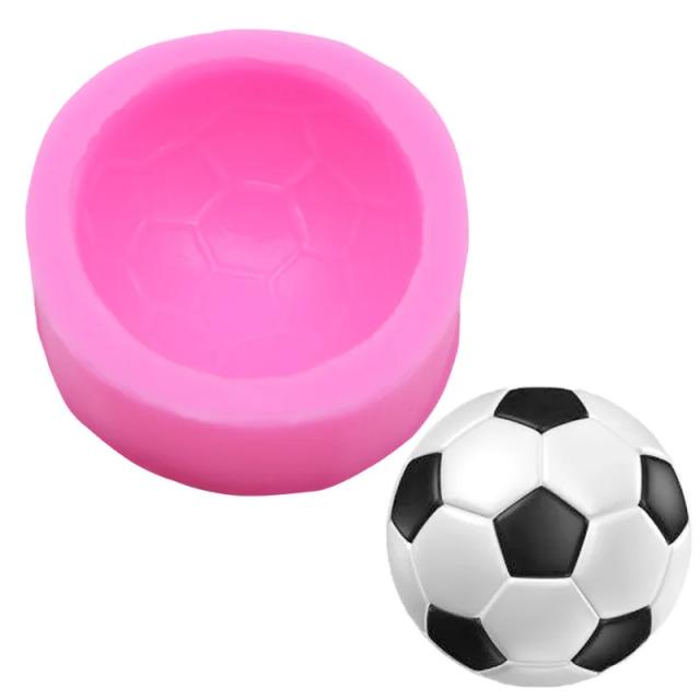 Molde de Silicone Futebol 3D para Confeitaria e Artesanato