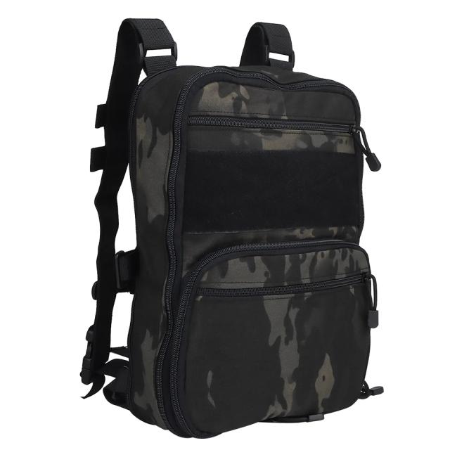 Mochila Hidratação Tática 3D Flatpack Molle para Airsoft e Atividades ao Ar Livre - Bolsa Multiuso de Ombro para Camping e Viagens