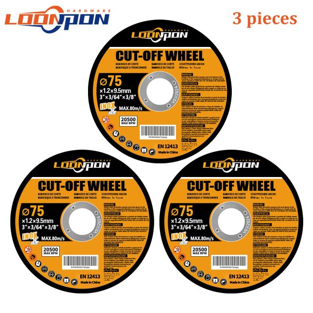 Disco de Corte de Resina 75mm para Metal e Inox