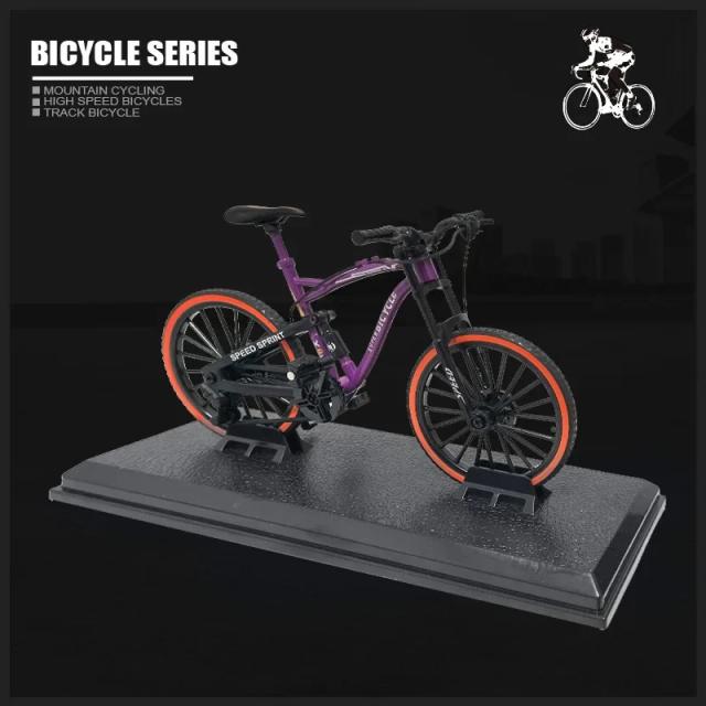 Miniatura de Bicicleta 1:10 Liga Leve Modelo Mountain Bike Colecionável