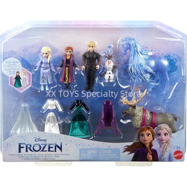 Disney Frozen Pequeno Conjunto de Bonecas Elsa e Anna com Amigos