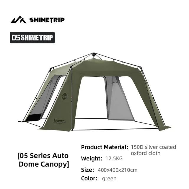 ShineTrip Barraca de Acampamento 05 Série Dome Grande Dossel à Prova D'água