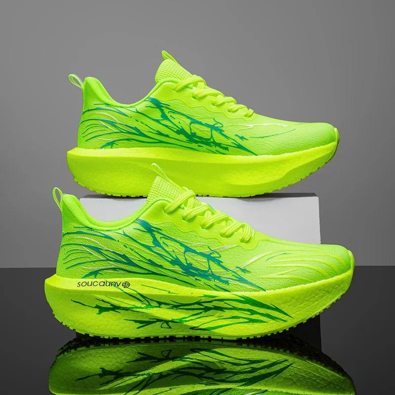Tênis de Corrida Marathon Masculino com Placa de Carbono, Esportivo Especializado, Respirável, Leve, Confortável Feminino, Antiderrapante - Image 1