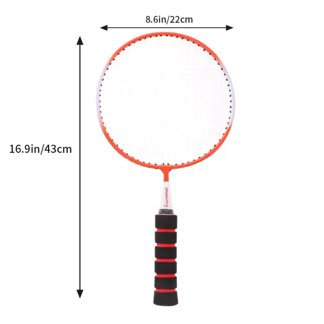 Conjunto de Badminton Infantil Leve e Durável em Liga e Nylon - Laranja