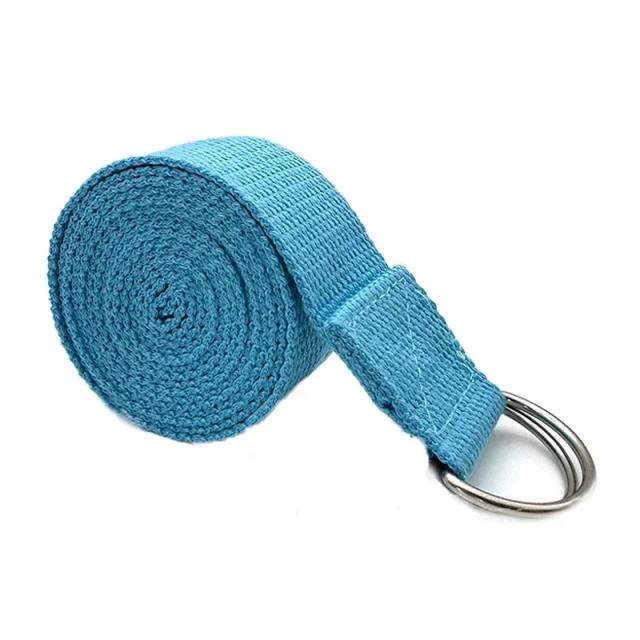Cinta de Yoga D-Ring Ajustável 1.8m x 3.8cm para Flexibilidade e Alongamento