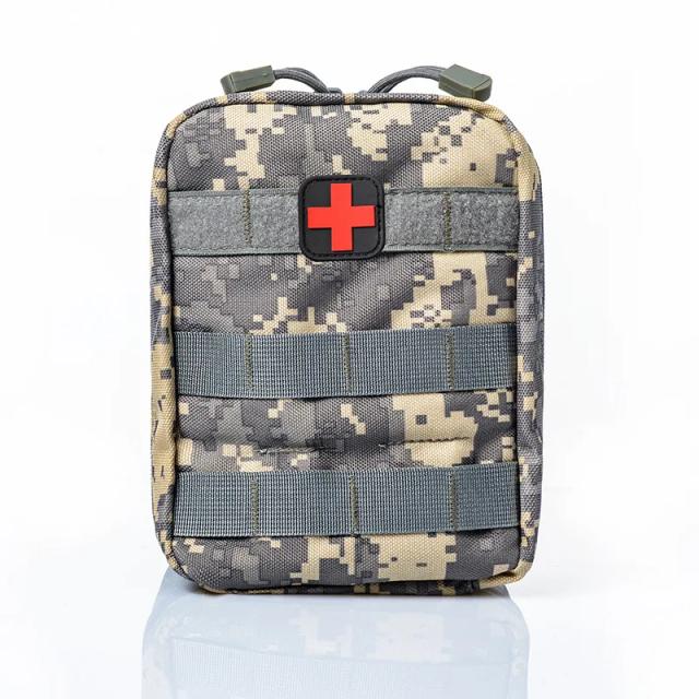 Kit de Primeiros Socorros para Sobrevivência em Caça, EDC, Bolsa SOS para Atividades ao Ar Livre, Pacote Médico para Aventureiros com Cinto e Mochila