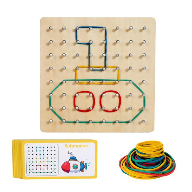 Quebra-Cabeça Geométrico de Madeira para Crianças - Brinquedo Educativo Montessori