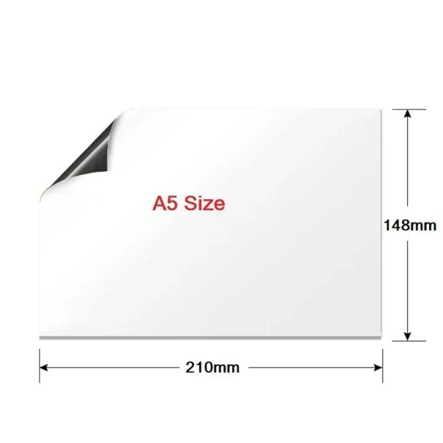 Quadro Branco Magnético A4 Flexível para Geladeira - Reutilizável e Fácil de Apagar