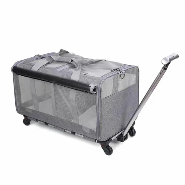 Caixa Dobrável Portátil para Cães e Gatos com Capacidade para 15kg - Sacos Respiráveis de Dupla Camada para Animais de Estimação Grandes e Pequenos