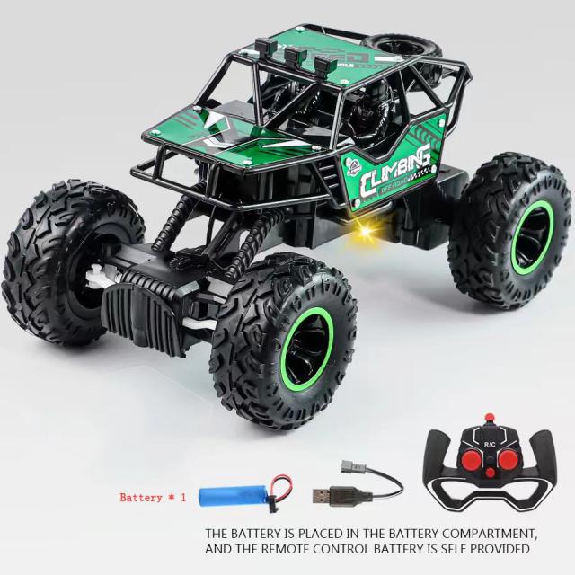 Carro RC 1:16 2WD LED 2.4GHz 20km/h Escalada Off-Road Controle Remoto