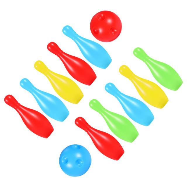 Mini Brinquedo de Boliche Infantil - 10 Pinos e 2 Bolas - Diversão Doméstica Segura