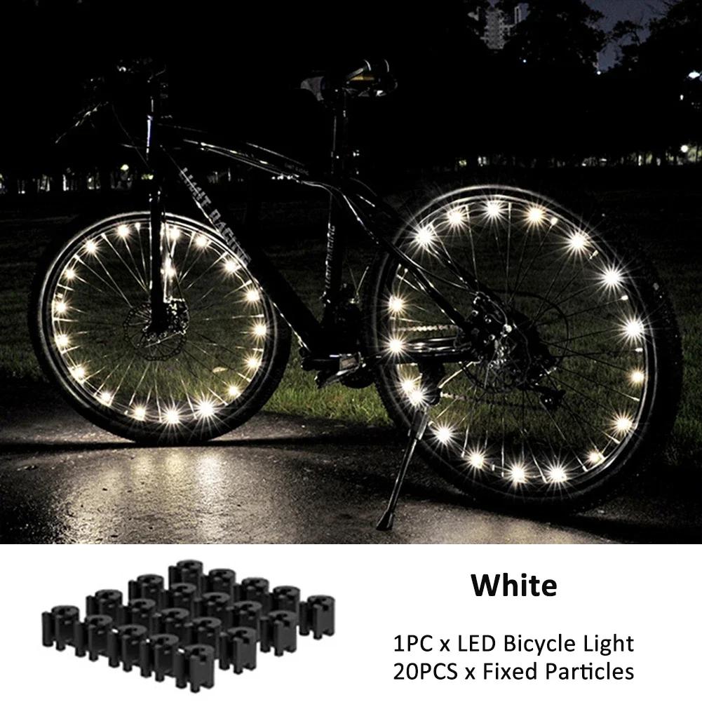 Noite equitação bicicleta roda luzes, mountain bike frame decoração, válvula lâmpada, falou luzes - Image 1