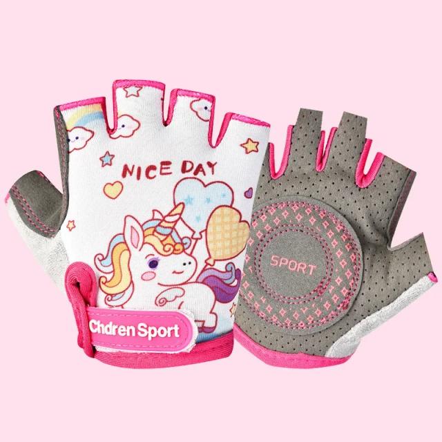Luvas de Ciclismo Infantil Sem Dedos - Proteção e Conforto para Pequenos Aventuristas