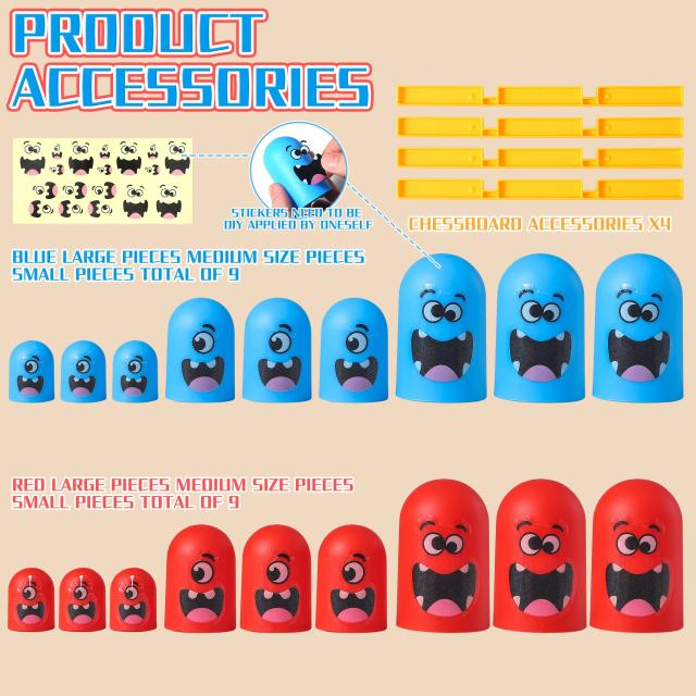 AIUAZA Jogo de PVC Tic-Tac-Toe Reforço de Habilidade Cognitiva Presente Familiar para Crianças de 3 a 8 Anos
