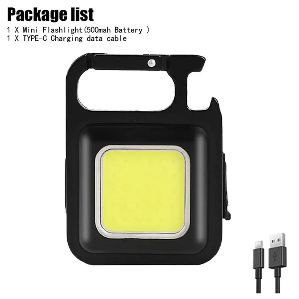Lanterna LED multifuncional com ímã, USB recarregável, bateria 18650, tocha portátil, luz de trabalho COB, lanterna de acampamento ao ar livre - Image 1