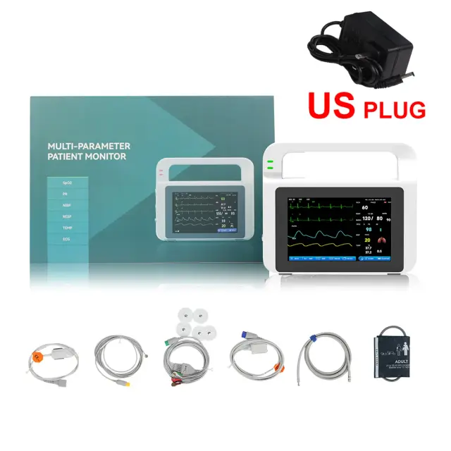 Resoxy E5 Monitor de Sinais Vitais Multiparamétrico Portátil com Tela Touchscreen