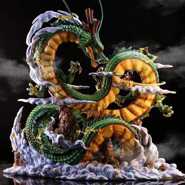 Dragon Ball Figura Anime Shenron Goku Estatueta 24cm