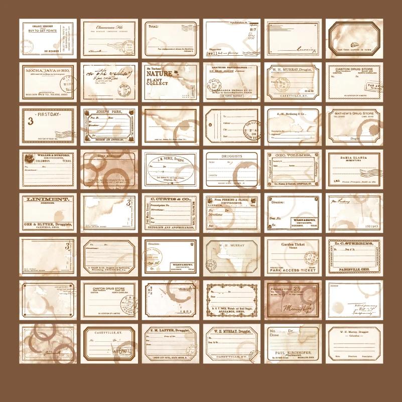 Pacote de papel Scrapbooking vintage Material Scrapbooking, Bloco de notas para planejador Memo Journaling, papelão, 96 folhas por pacote - Image 1