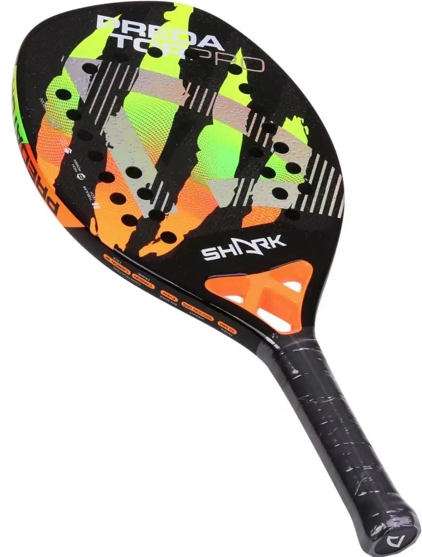 22mm Raquete de tênis de praia Superfície áspera Espuma Eva macia de fibra de carbono sem saco de tênis - Image 1