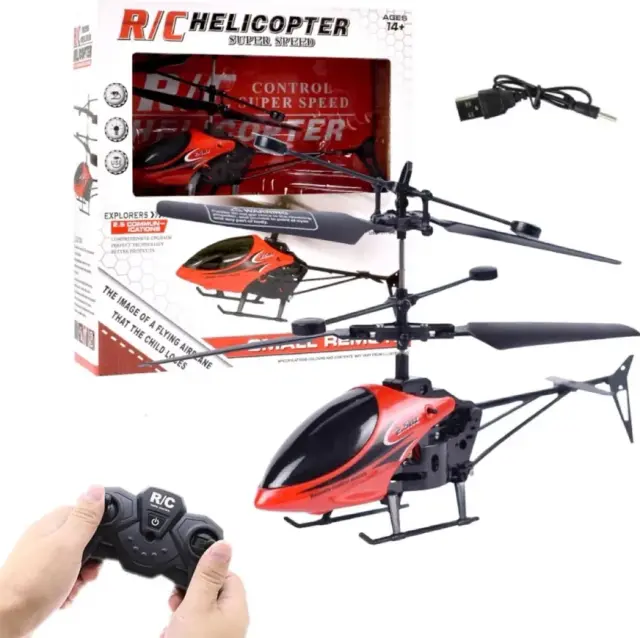 Helicóptero de Suspensão RC 2 Canais com Controle de Gestos e LED
