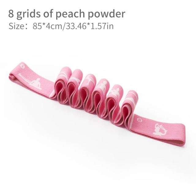 Faixa de Resistência Multifuncional Yoga Pilates Fitness 8/10/12 Grades