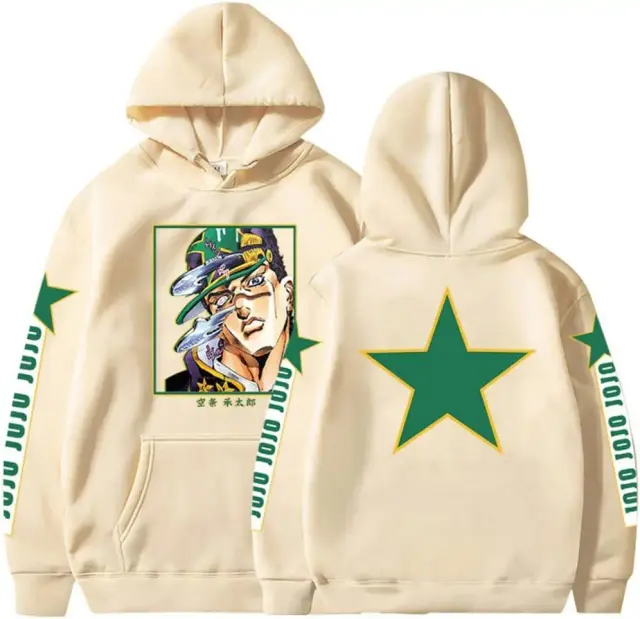 Moletom Kujo Jotaro JoJo manga comprida unissex com capuz