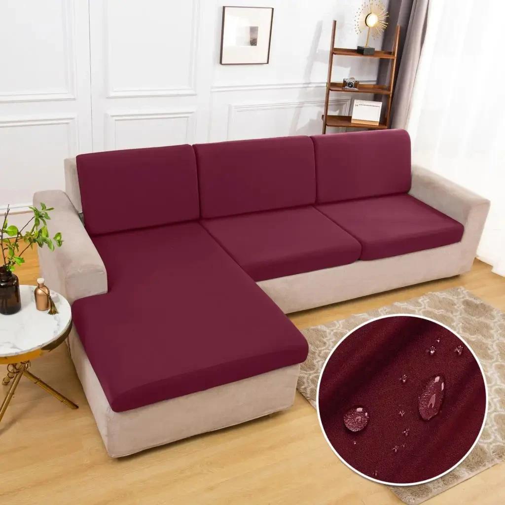Impermeável Sofá Seat Cushion Cover, Elastic Protector, Capas para Animais de Estimação, Crianças, Sala de estar, Sofás baratos Slipcover, Caso com Aleatório - Image 1
