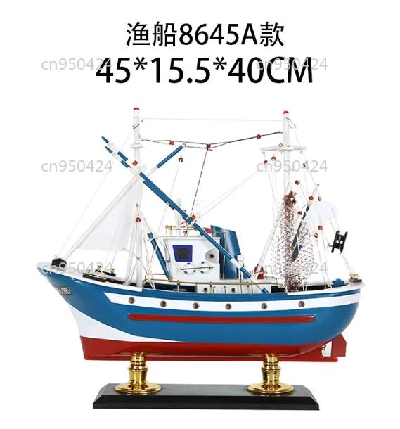 Barco de Pesca Orca Modelo Mandíbulas 37cm Decoração Marítima