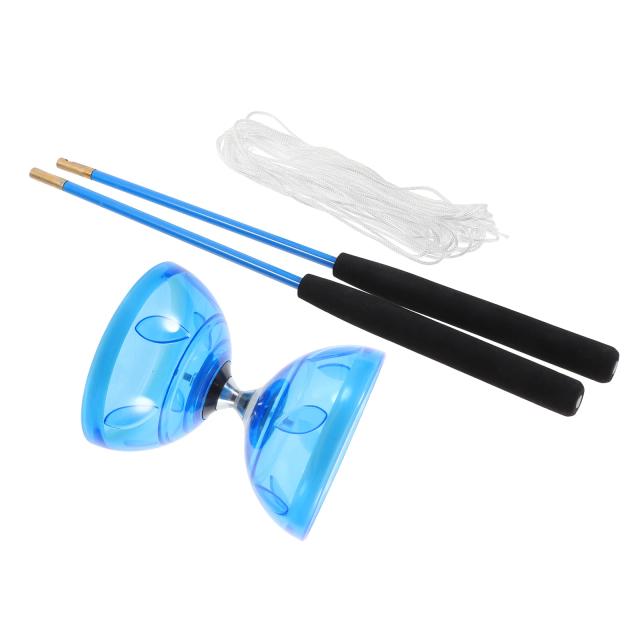 Diabolo Profissional Duas Cabeças com Varas - Brinquedo de Silicone para Crianças e Adultos