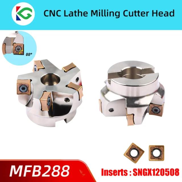 Cabeça de Fresa CNC MFB288 88 Graus Corte Pesado Alimentação Rápida