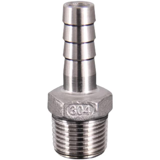 Conector de Tubulação Aço Inox 304 Macho Rosqueado 1/4 1/2