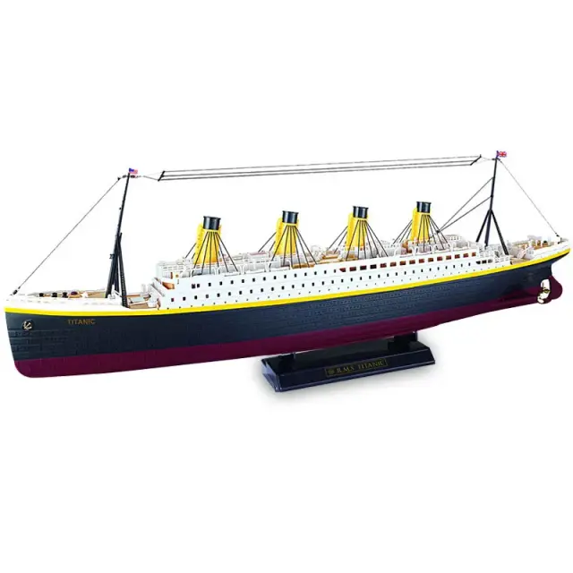 Navio de Controle Remoto Titanic 80cm 3 Motores Brinquedo à Base de Água Modelo de Navio Decoração de Mesa