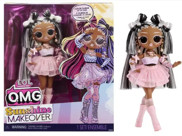 LOL Surprise OMG Sunshine DJ Doll Cabelo Colorido