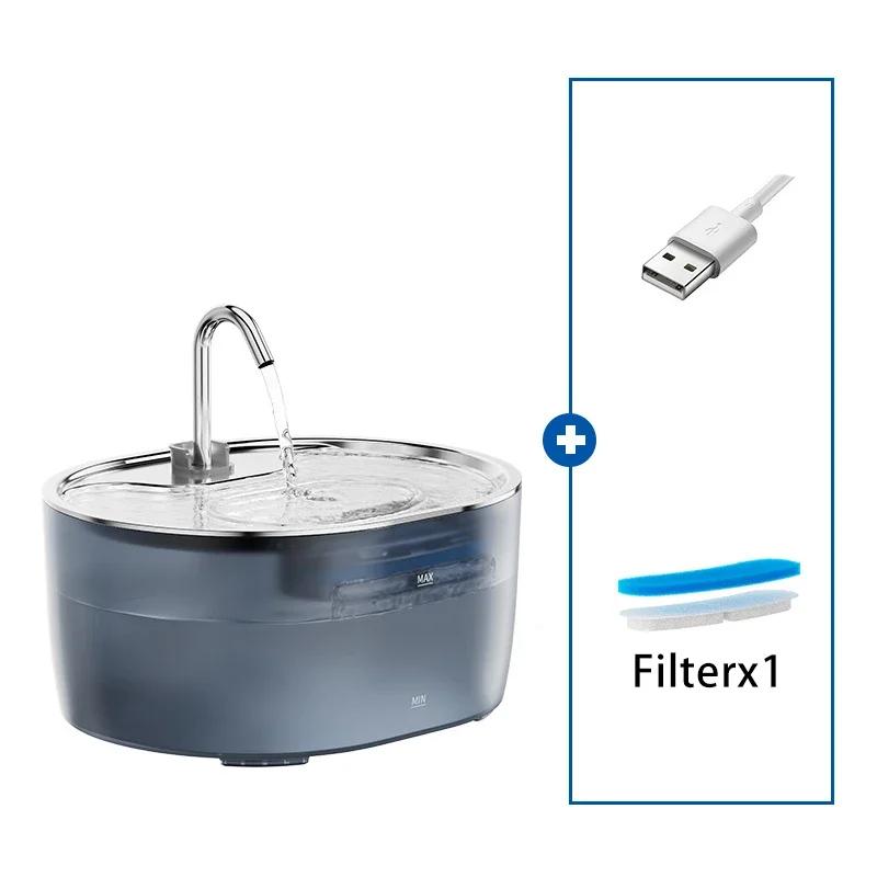 Dispensador de água de circulação automática para animais, fonte filtrada, tigela de bebedor mudo, grande capacidade, gato e cachorro, 3.2L - Image 1